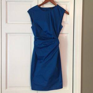 Ann Taylor Cobalt Dress w/ Ruched Side